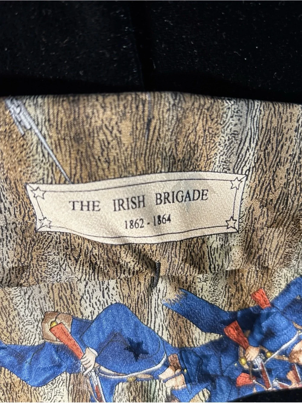 Tango by Max Raab Civil War American Union Irish Brigade Silk Tie